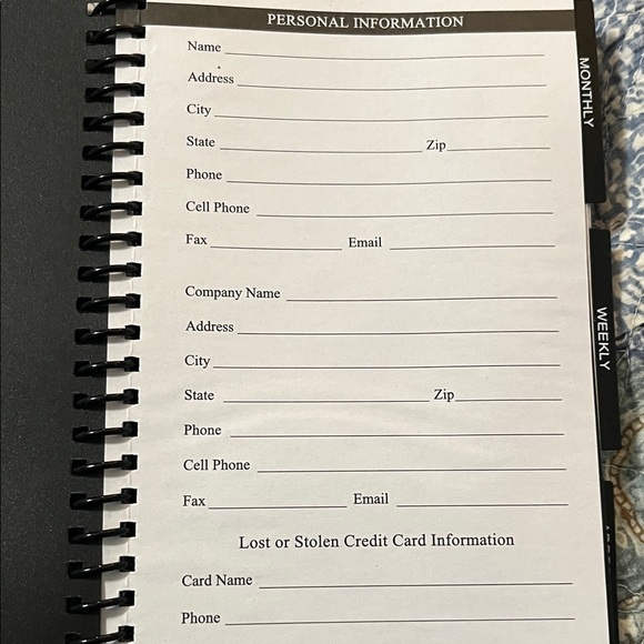 Black Weekly & Monthly Planner - Picture 5 of 5